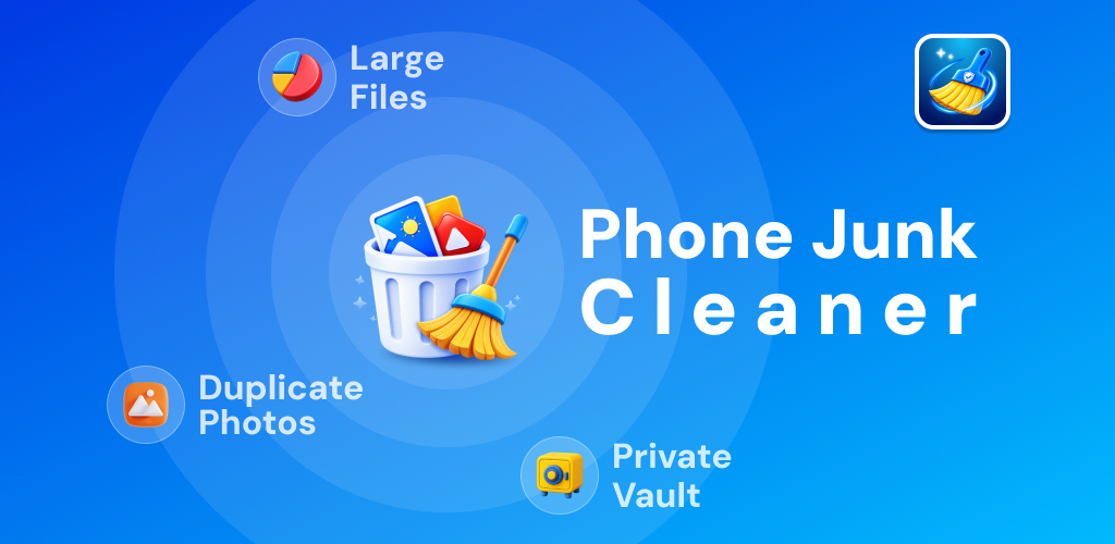 Suspended feature graphic reading Phone Junk Cleaner