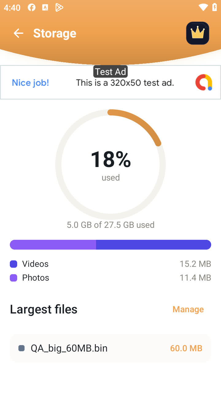 Storage: Category breakdown from MediaStore